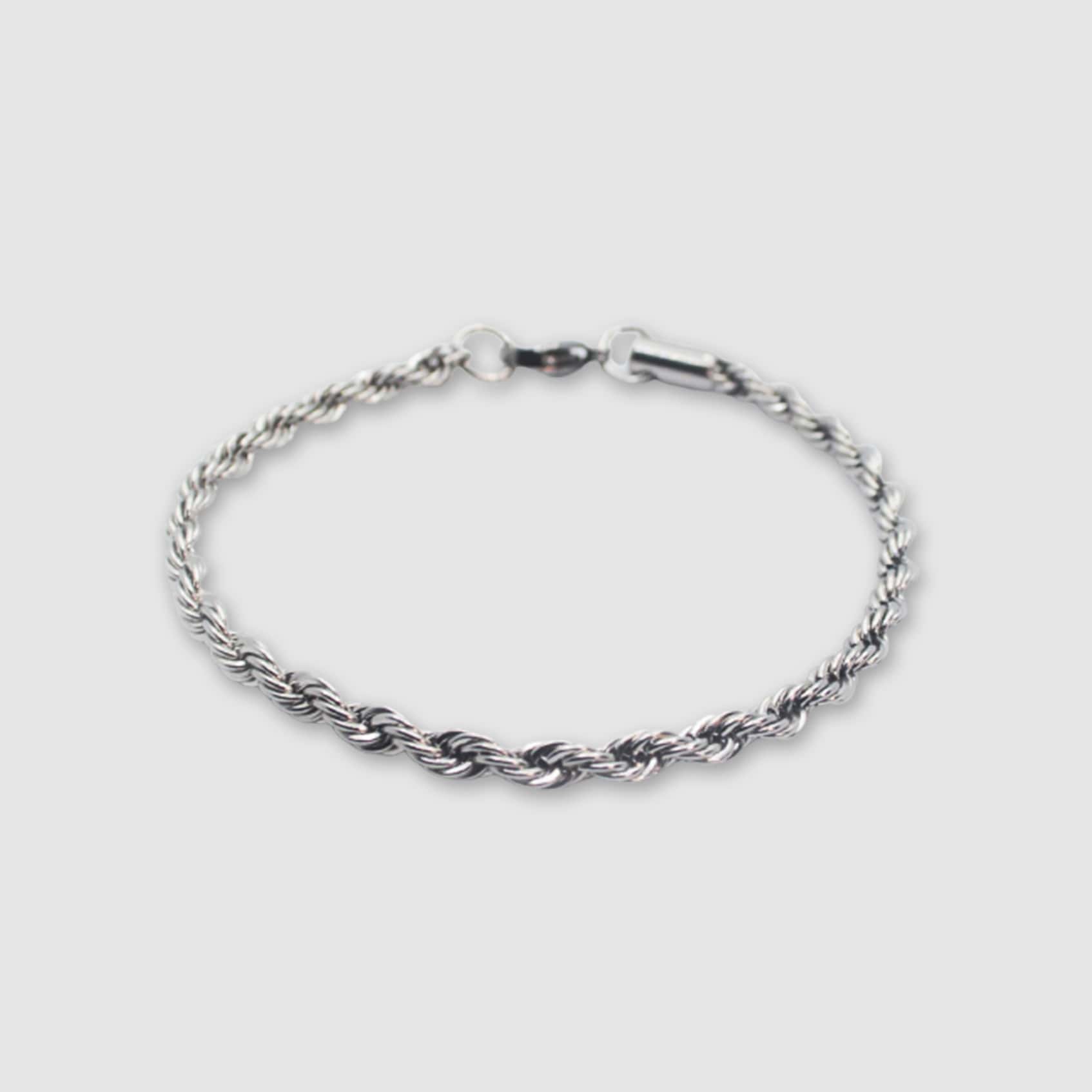 Rope Bracelet 4mm (Silver)