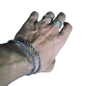 Rope Bracelet 4mm (Silver)
